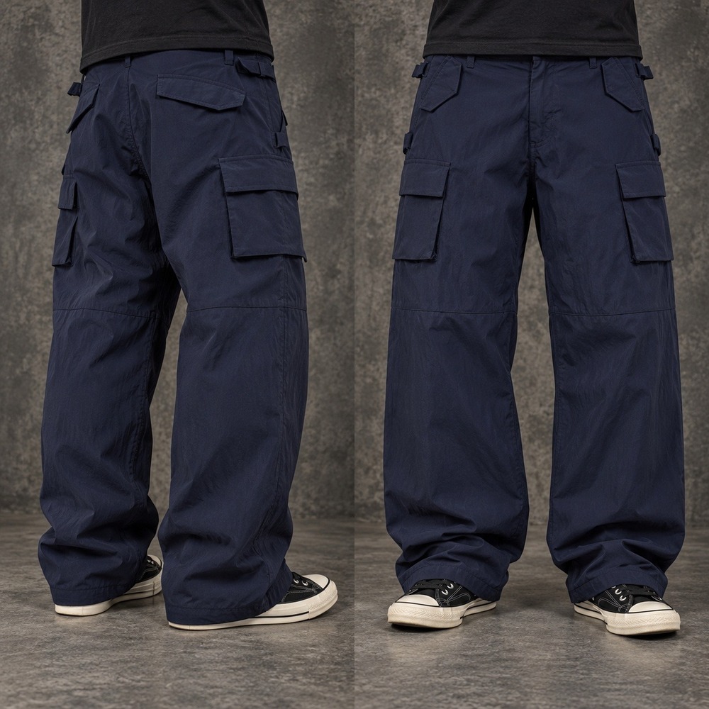 28x30 Navy Blue Rave Style Track Pants Y2K Vintage 2000s Grunge
